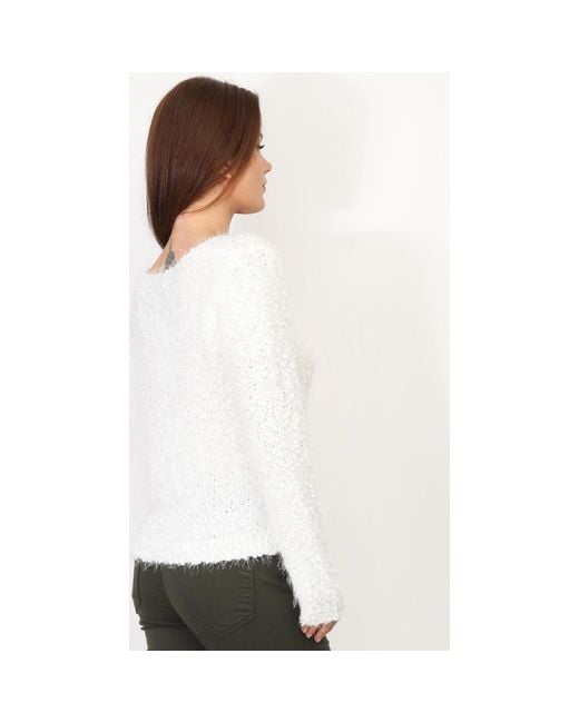Pull Pulls Pour Femme La Modeuse en coloris White