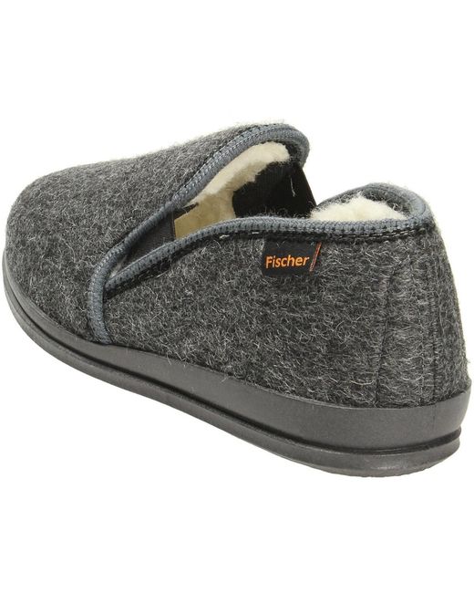 Chaussons Fischer pour homme en coloris Gray
