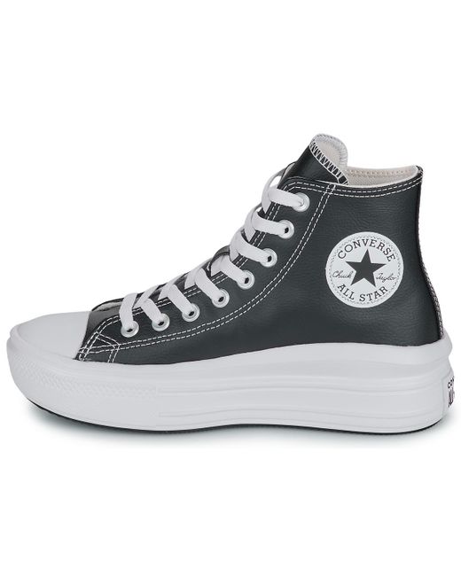 Converse Blue Turnschuhe Chuck Taylor All Star Move Platform Leather