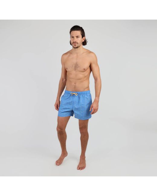 Maillots de bain Volley short micro-imprimé VACRO Oxbow pour homme en coloris Blue