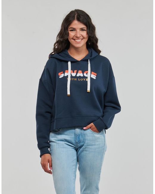 ONLY Blue Sweatshirt Onlpixa L/S Hood Cs Swt