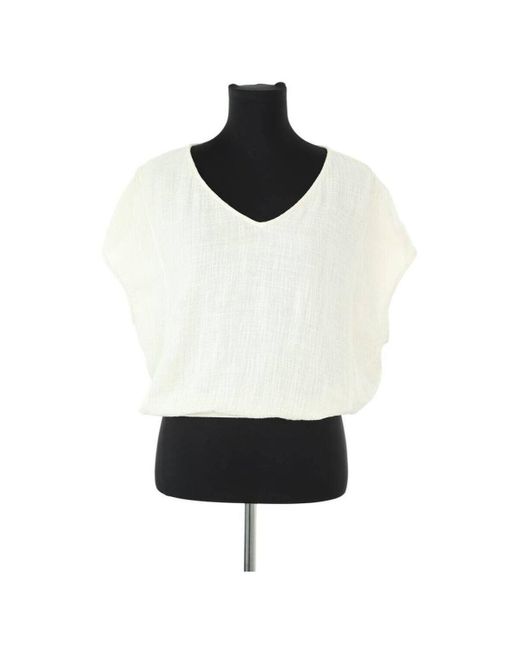 Blouses Top en coton beige American Vintage en coloris White