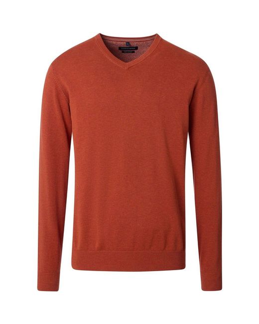 Pull Pull Col V Brique CASA MODA pour homme en coloris Red