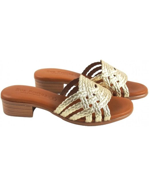 Chaussures sandale 1383 or Eva Frutos en coloris Brown