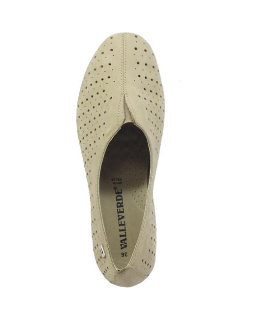 Mocassins 36137 Nabuk Valleverde en coloris Natural
