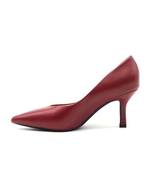 Chaussures escarpins decollete in pelle Francescomilano en coloris Red