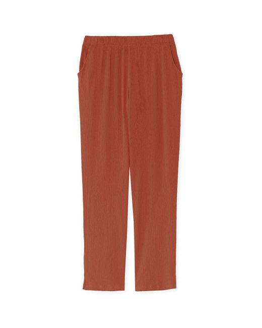 Pantalon by - Pantalon en tissu créponné Daxon en coloris Red