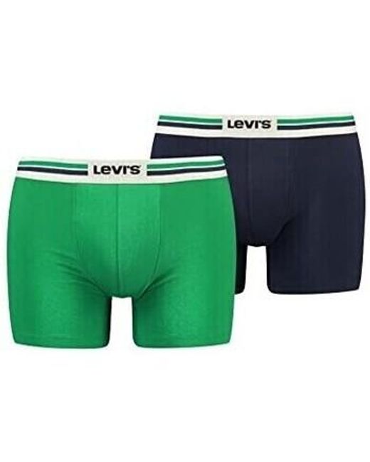Boxers LOT DE 2 BOXERS - GREEN/NAVY - L Levi's pour homme