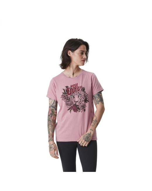 T-shirt T-shirt à col rond et print devant Jaguar Von Dutch en coloris Pink