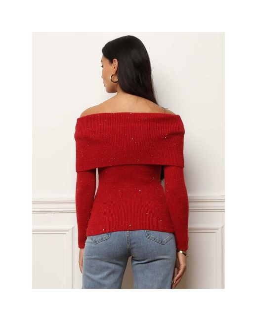 Pull Pulls Pour Femme La Modeuse en coloris Red