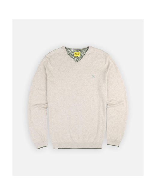 Pull Pull essentiel col V PIVEGA Oxbow pour homme en coloris White