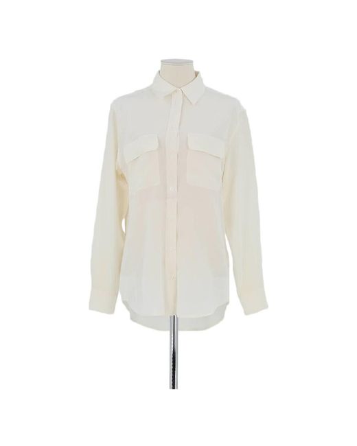 Chemise Chemise en soie blanche Equipment en coloris White