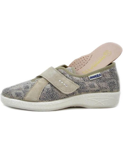 Chaussons Chaussures, Sneakers, Confort, Tissu-2205B Emanuela en coloris Gray