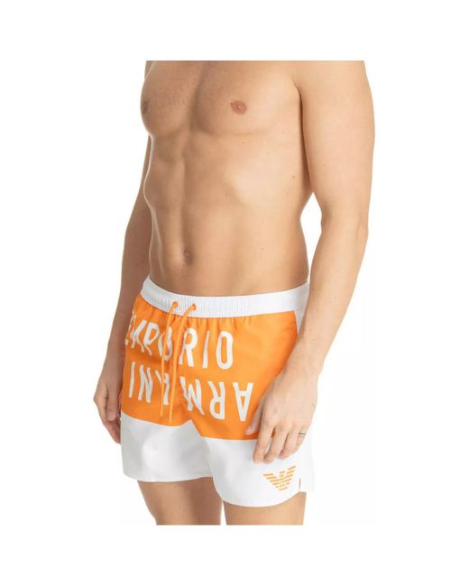 Boxers BEACHWEAR EA7 pour homme en coloris Orange