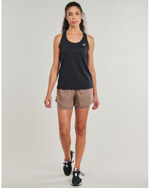 Short SPORT ESSENTIALS 2-IN-1 SHORT New Balance en coloris Brown