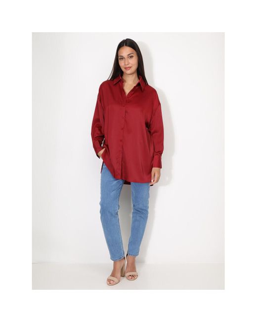 La Modeuse Overhemd 70714_P165399 in het Red