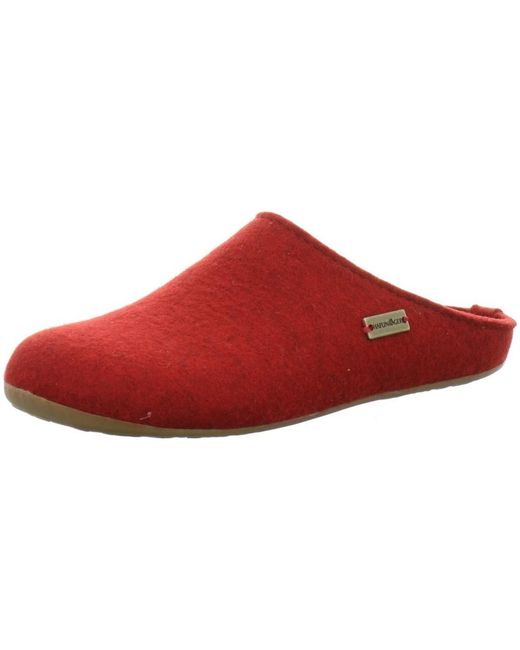 Chaussons Haflinger pour homme en coloris Red