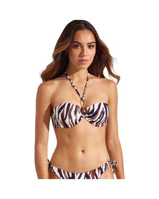 Maillots de bain Haut maillot de bain bandeau SERENGETI Mare Selmark en coloris White