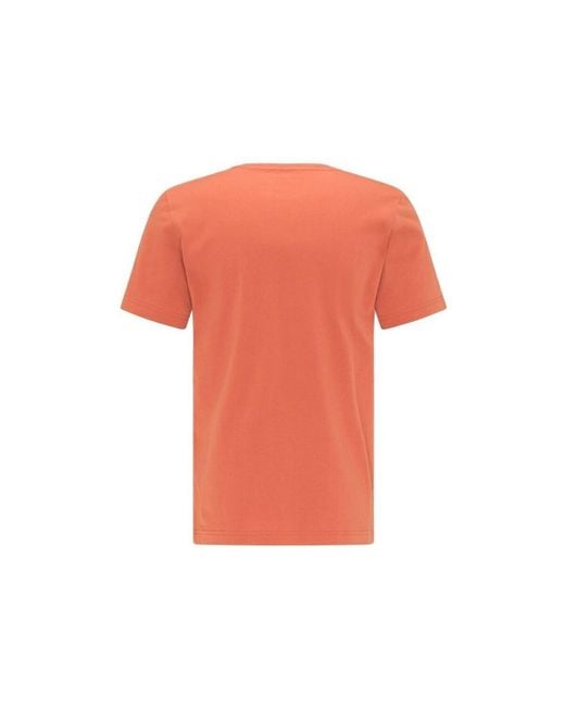 Mustang T-Shirt Korte Mouw Alex C Print in het Pink voor heren