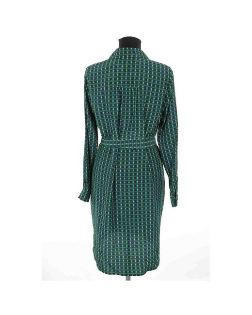Robe courte Robe en soie verte Diane von Furstenberg en coloris Green
