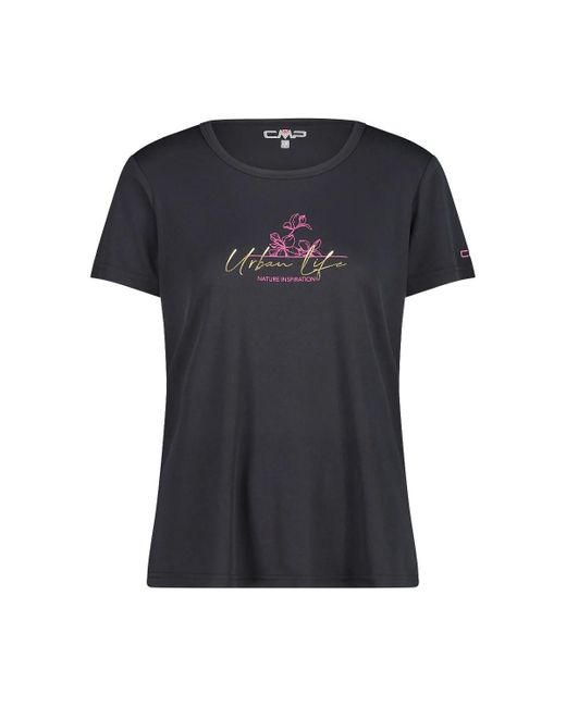 T-shirt WOMAN T-SHIRT CMP en coloris Black