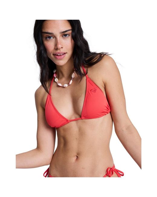 Maillots de bain Solid Essentials Tiki Tri Roxy en coloris Pink