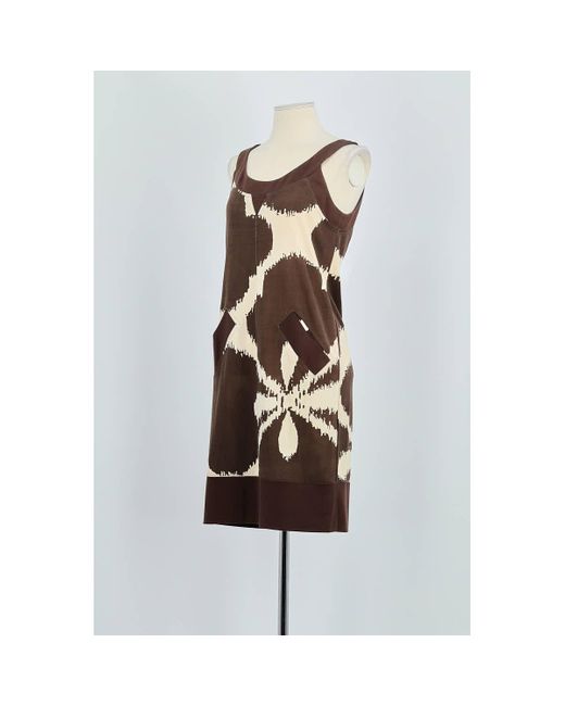 Robe Robe en soie marron Diane von Furstenberg en coloris Brown