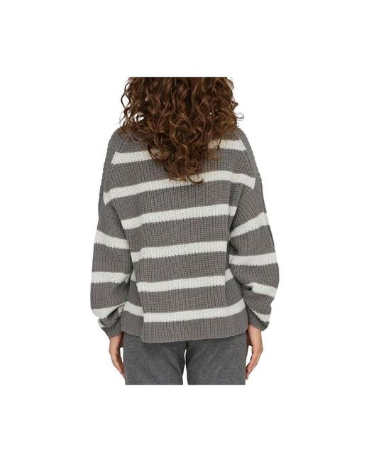 Pull Stripe Pullover Jdy en coloris Gray