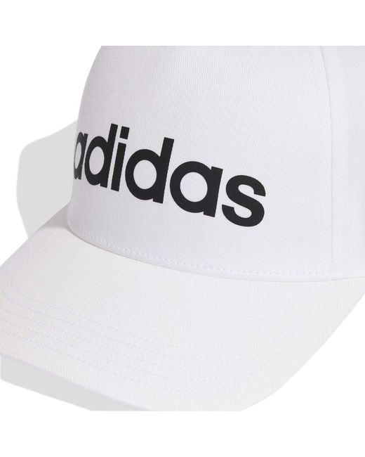 Chapeau Linear Cap Adidas en coloris White