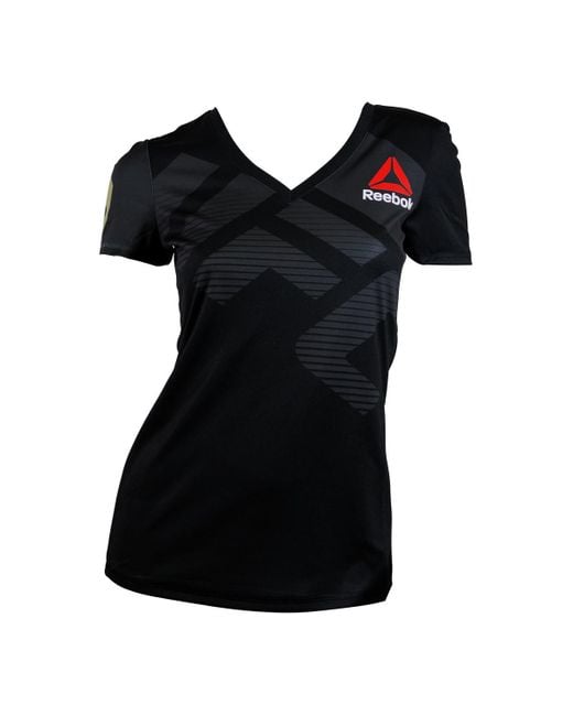 t shirt ufc reebok femme bleu