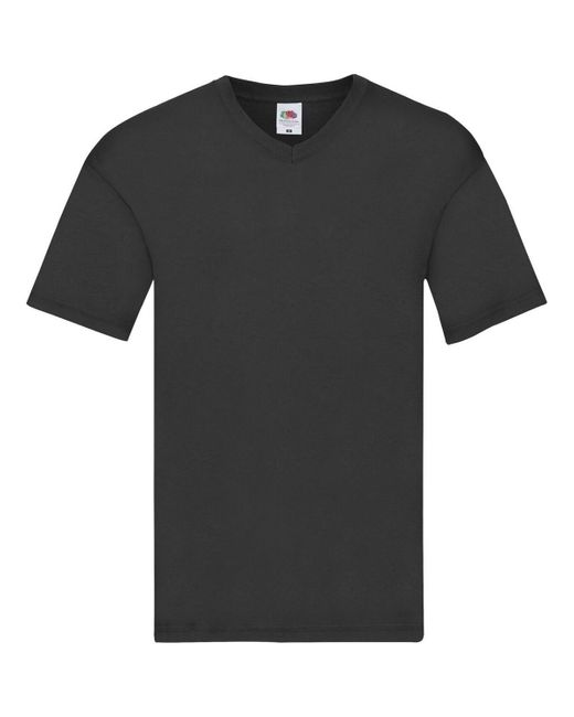 T-shirt Original Fruit Of The Loom pour homme en coloris Black