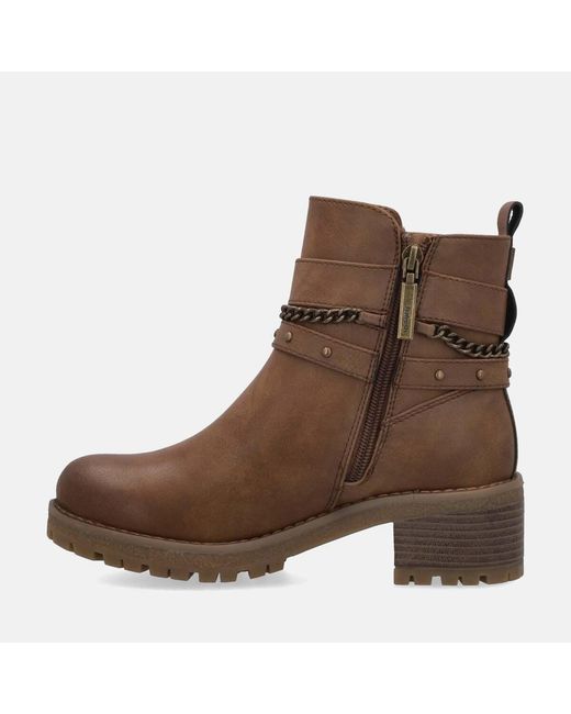 Bottines Tronchetto Tacco Refresh en coloris Brown
