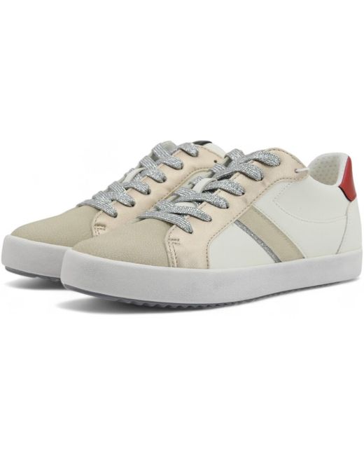 Chaussures Blomiee Sneaker Donna Optic White Red D456HC0BCEKC1064 Geox en coloris Gray