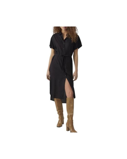 Robe Bumpy Vero Moda en coloris Black