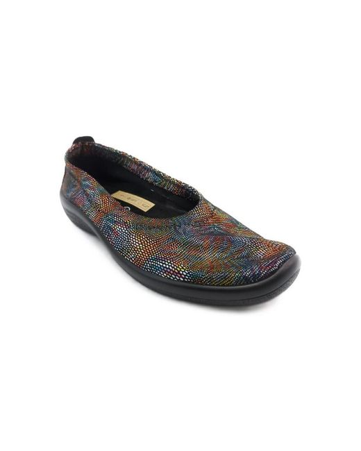 Ballerines BAILARINAS GAUJA LICRA ESTAMPADA NOIR Arcopedico en coloris Black