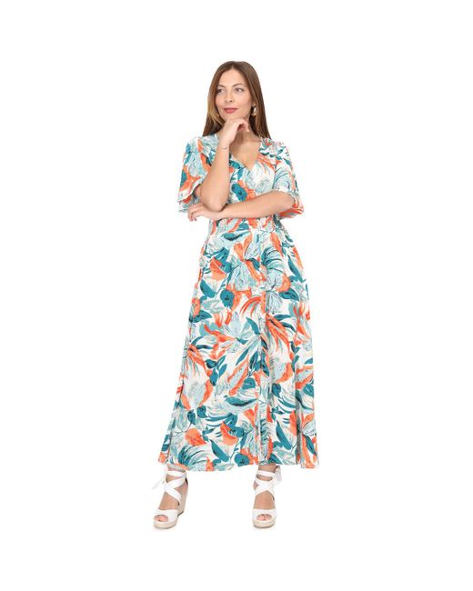 La Modeuse Jurk 70495_P164929 in het Blue
