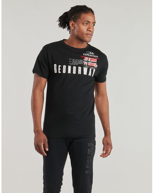 GEOGRAPHICAL NORWAY T-Shirt Korte Mouw Jason in het Black voor heren