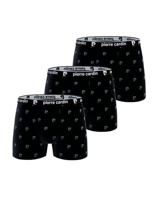 Boxers Lot de 3 boxers en coton Imprimé Class Pierre Cardin pour homme en coloris Black