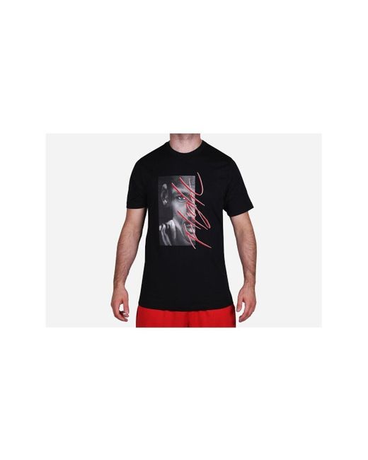 Nike T-Shirt Korte Mouw Air Jordan Flight in het Black voor heren