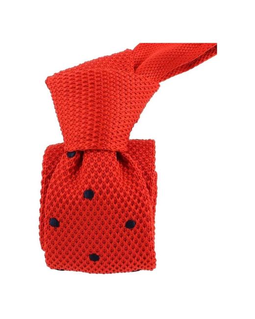 Cravates et accessoires Cravate tricot Preppy a pois Clj Charles Le Jeune pour homme en coloris Red