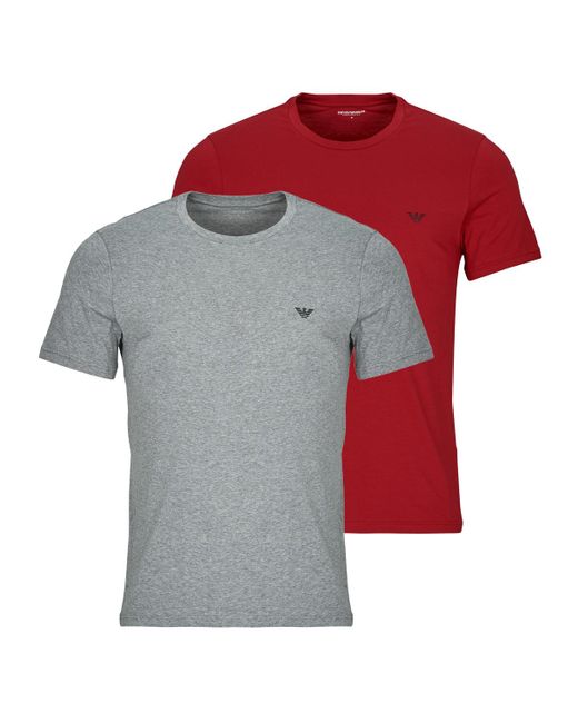 Emporio Armani T-Shirt Korte Mouw Endurance 2 P Cneck in het Red voor heren