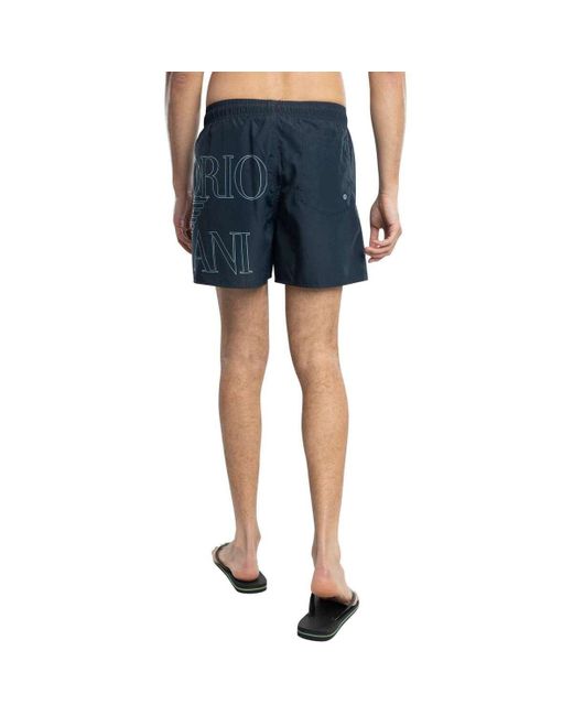 Maillots de bain Short de bain avec logo graphique Emporio Armani pour homme en coloris Blue