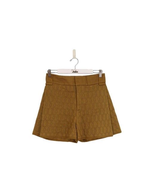 Short Short en coton Samsøe & Samsøe en coloris Brown