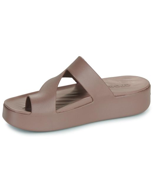 Tongs Getaway Platform Toe Loop CROCSTM en coloris Brown