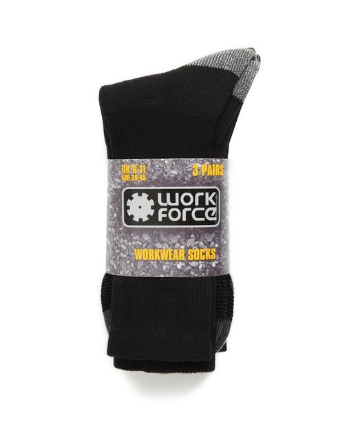 Chaussettes Classic Workforce en coloris Black