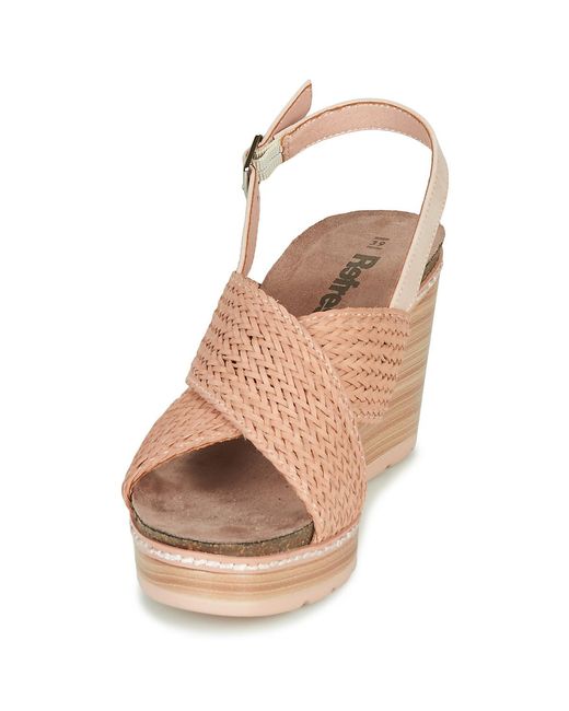Refresh Brown Keilabsatzsandalen Nani