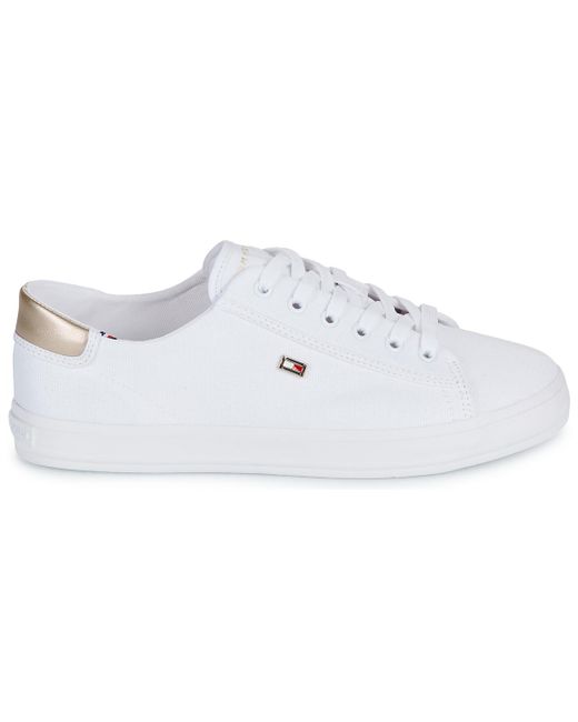 Tommy Hilfiger White Sneaker Vulc Canvas Lace Up Sneaker