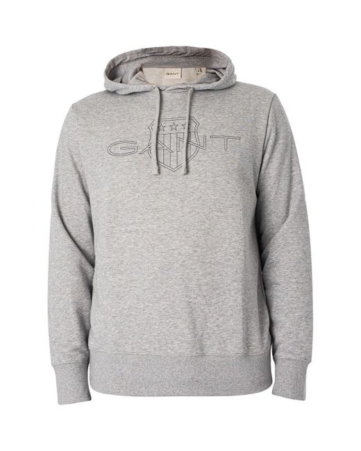 Sweat-shirt Sweat à capuche avec logo graphique Gant pour homme en coloris Gray