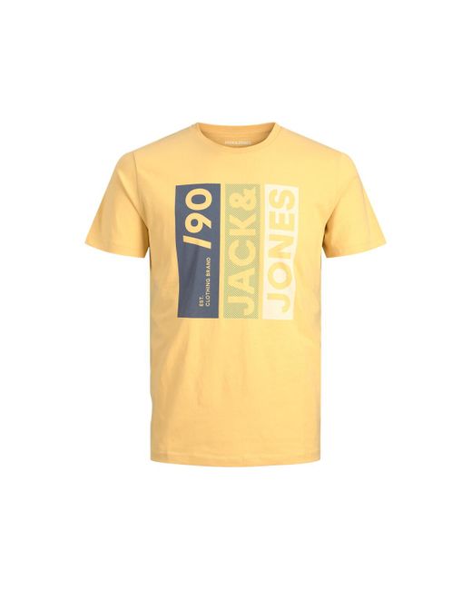 T-shirt 12255044 Jack & Jones pour homme en coloris Yellow