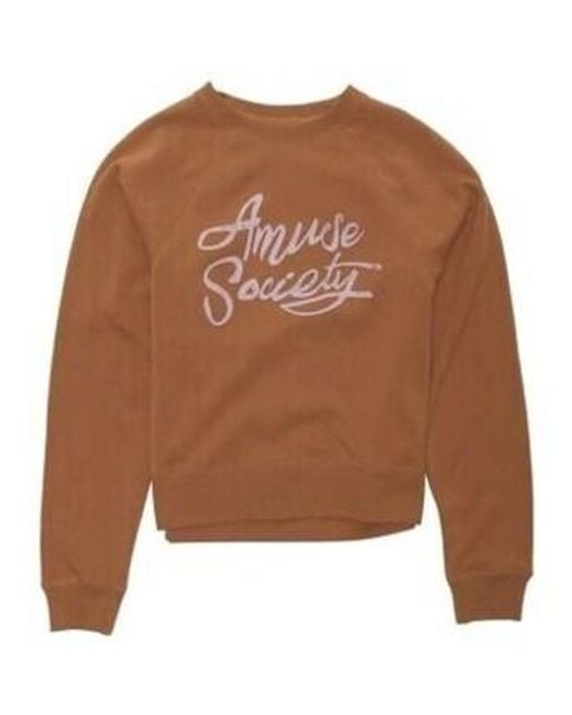 Sweat-shirt - Sweat col rond - marron Amuse Society en coloris Brown